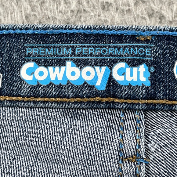 Wrangler Jeans Mens 34x32 Blue Cowboy Cut Premium Performance A103 Denim Pants - Picture 4 of 9